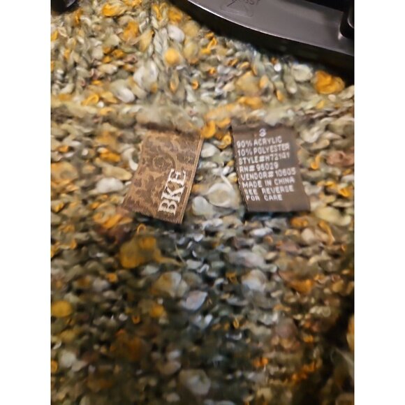 BKE Marbled Green Size Small Two Button Sweater Long Sleeve - Picture 2 of 7